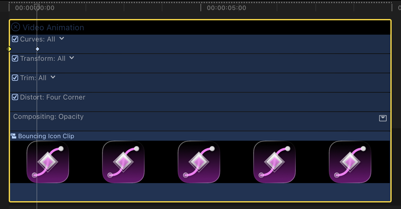 Final Cut's Video Animation Editor